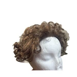 Estetica Women’s Half Wig Wiglet W/ Comb Clips Brown Short Hair Topper Hairpiece